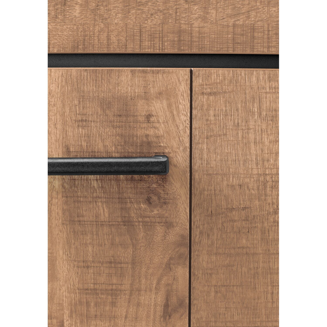 Vitrinekast Mantera 200x180x48 cm donkerbruin