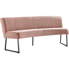 Eetkamerbank Thurso 190 cm ovaal roze