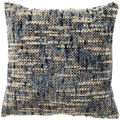 Sierkussen Westray 45x45 cm wit met blauw