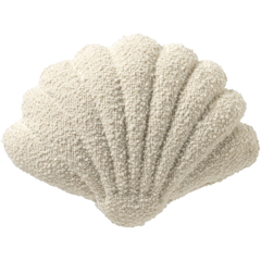 Sierkussen Westray 34x45 cm wit in schelpvorm