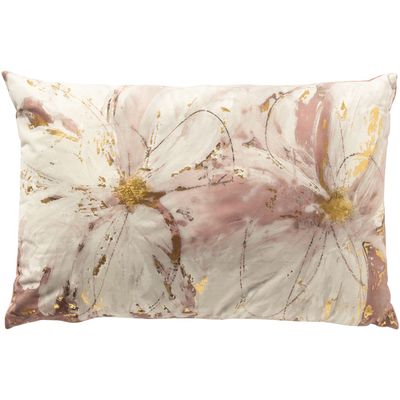 Sierkussen Westray 40x60 cm wit met roze