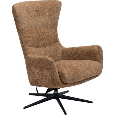 Draaifauteuil Alora met kantelfunctie bouclé bruin