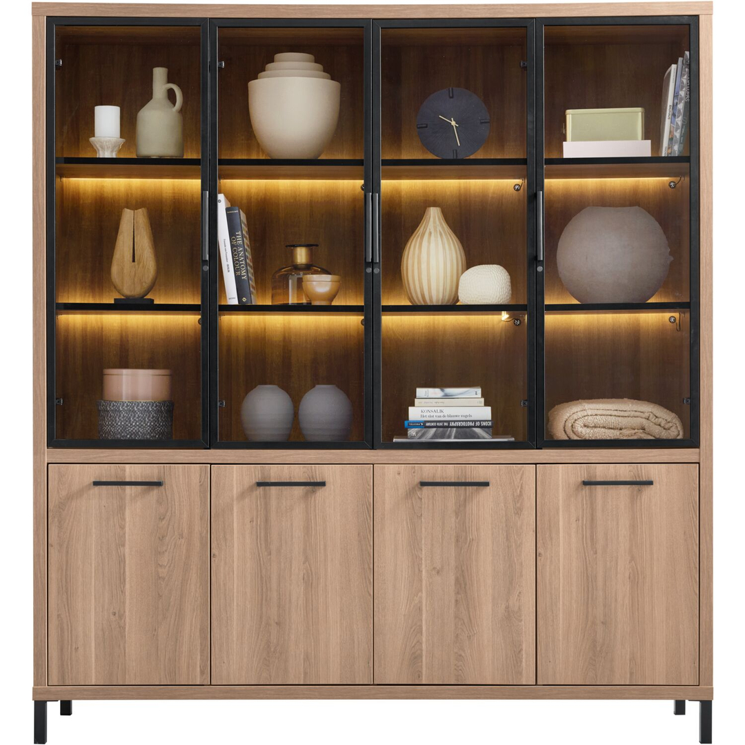 Vitrinekast Selinia 200x183x45 cm