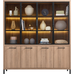 Vitrinekast Selinia 200x183x45 cm