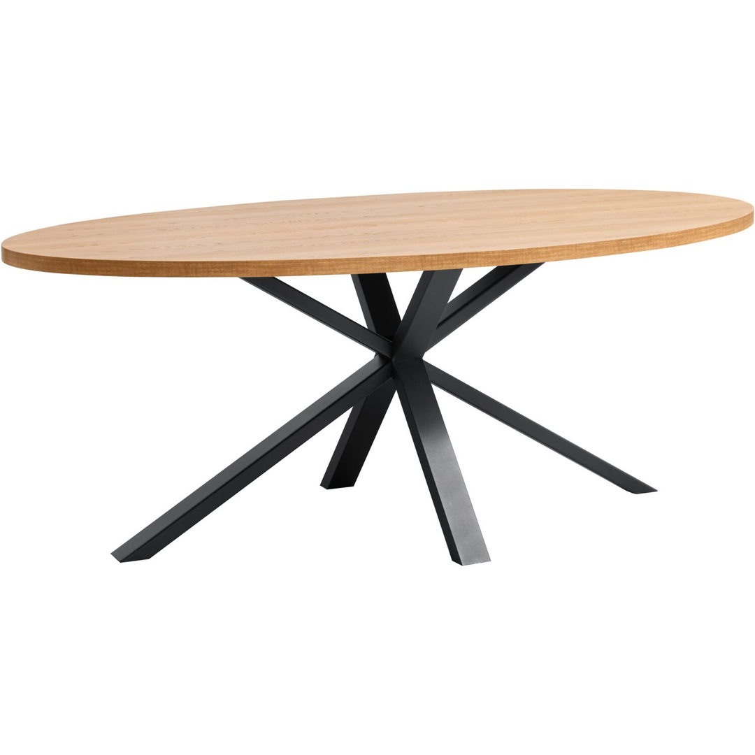 Eettafel Caltana 220x120 cm lichtbruin ovaal