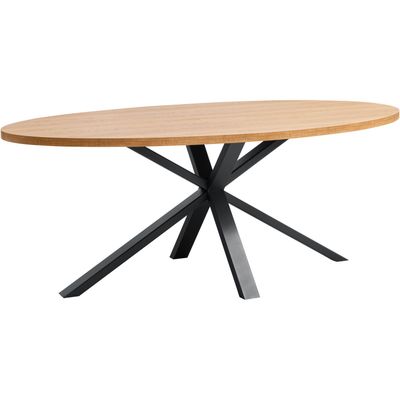 Eettafel Caltana 220x120 cm lichtbruin ovaal