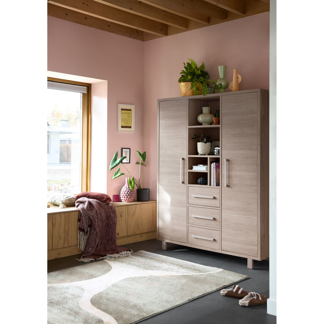 Opbergkast Gradoly 200x155x45 cm grijs