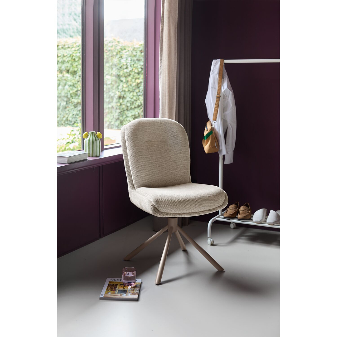 Eetkamerstoel Texico draaibaar beige