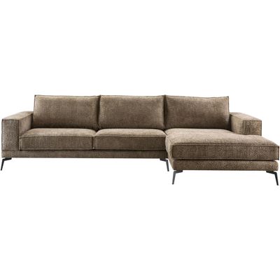 Hoekbank rechts Andelo bruin premium comfort