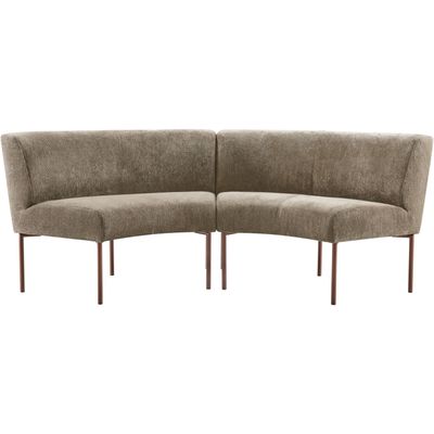 Eetkamerbank Cenare 230 cm taupe