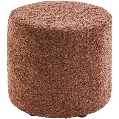 Poef Roby 40 cm bruin rond