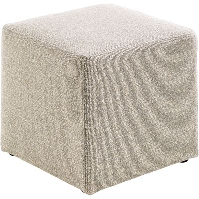 Poef Roby 40x40 cm beige vierkant