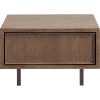 Bijzettafel Calvo bruin 64 cm vierkant