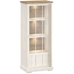 Vitrinekast Eldora 188x77x50 cm deur linksdraaiend
