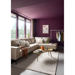Hoekbank rechts Alburg microleder taupe premium comfort