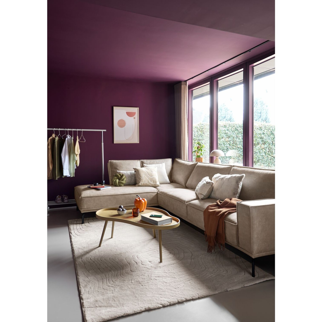 Hoekbank links Alburg microleder taupe basic comfort