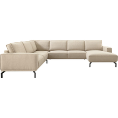 Hoekbank links Alburg beige basic comfort