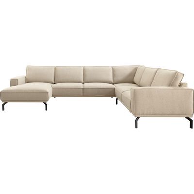Hoekbank rechts Alburg beige basic comfort