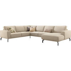Hoekbank links Alburg beige premium comfort