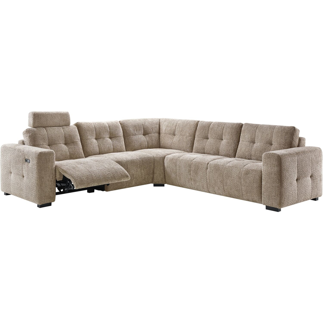 Hoekbank Moulti grijs relaxfunctie links premium comfort