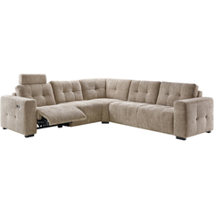 Hoekbank Moulti grijs relaxfunctie links premium comfort