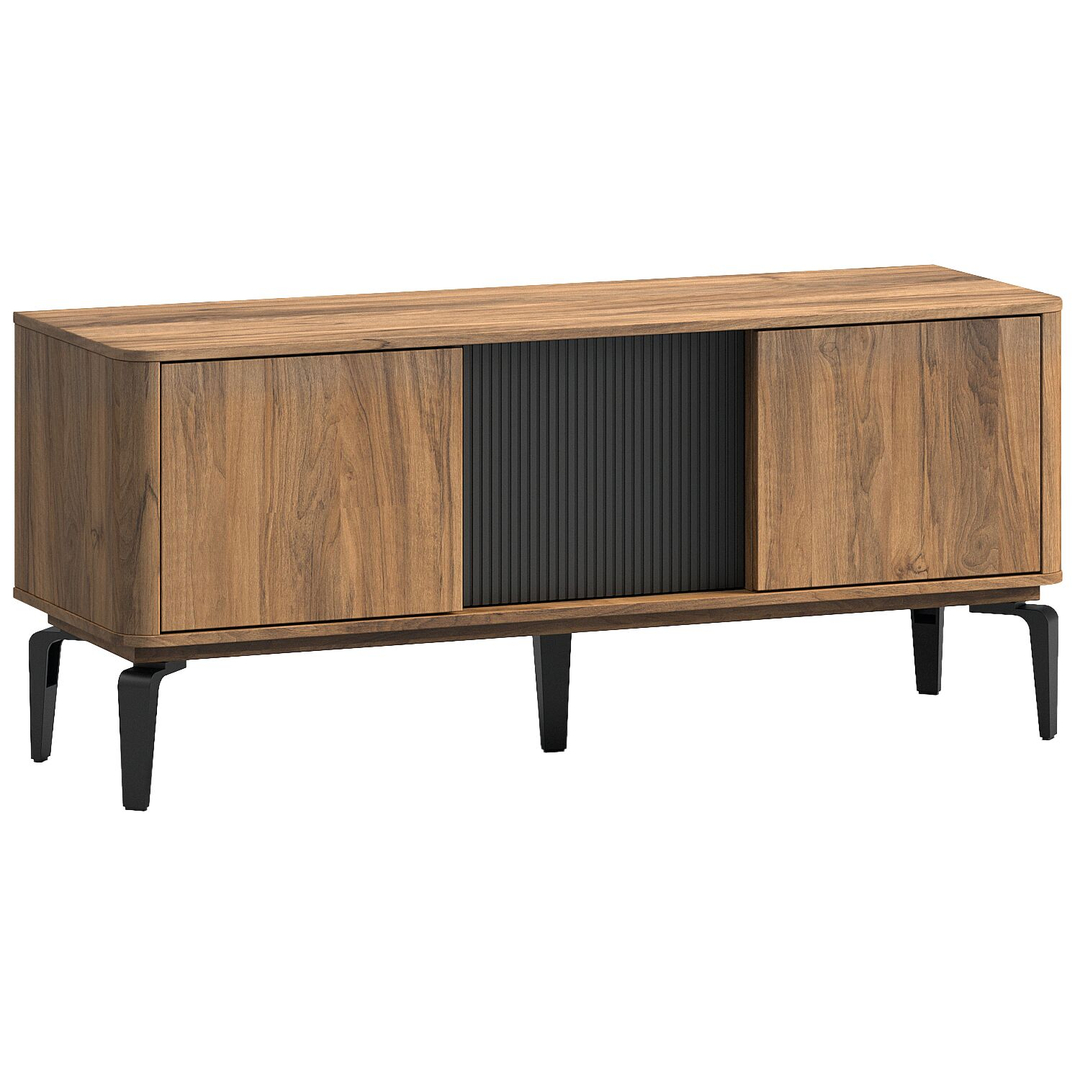 Tv-meubel Lodetto 141 cm deur zwart
