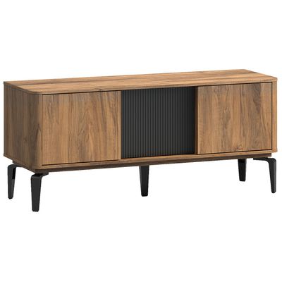 Tv-meubel Lodetto 141 cm deur zwart