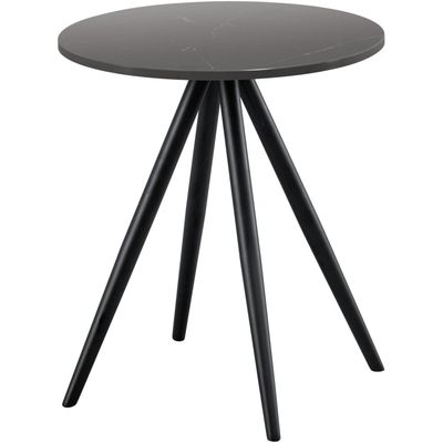 Bijzettafel Cercio keramiek 40 cm rond zwart