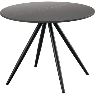 Bijzettafel Cercio keramiek 60 cm rond zwart
