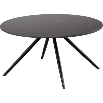 Salontafel Cercio keramiek 80 cm rond zwart