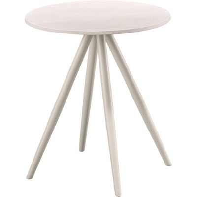 Bijzettafel Cercio keramiek 40 cm rond wit