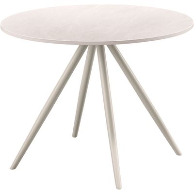 Bijzettafel Cercio keramiek 60 cm rond wit