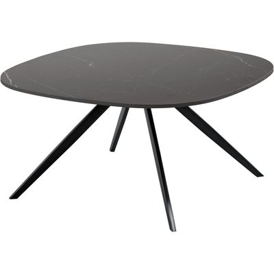 Salontafel Fitura keramiek 80x80 cm vierkant zwart