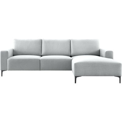 Hoekbank rechts Fabria lichtgrijs basic comfort