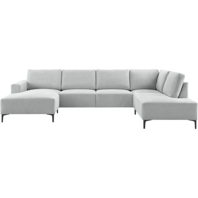 Hoekbank rechts Fabria groot lichtgrijs basic comfort