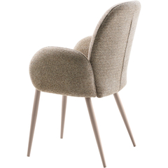 Eetkamerstoel Ranlo met armleuning taupe