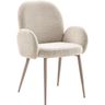 Eetkamerstoel Ranlo met armleuning beige