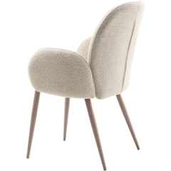 Eetkamerstoel Ranlo met armleuning beige