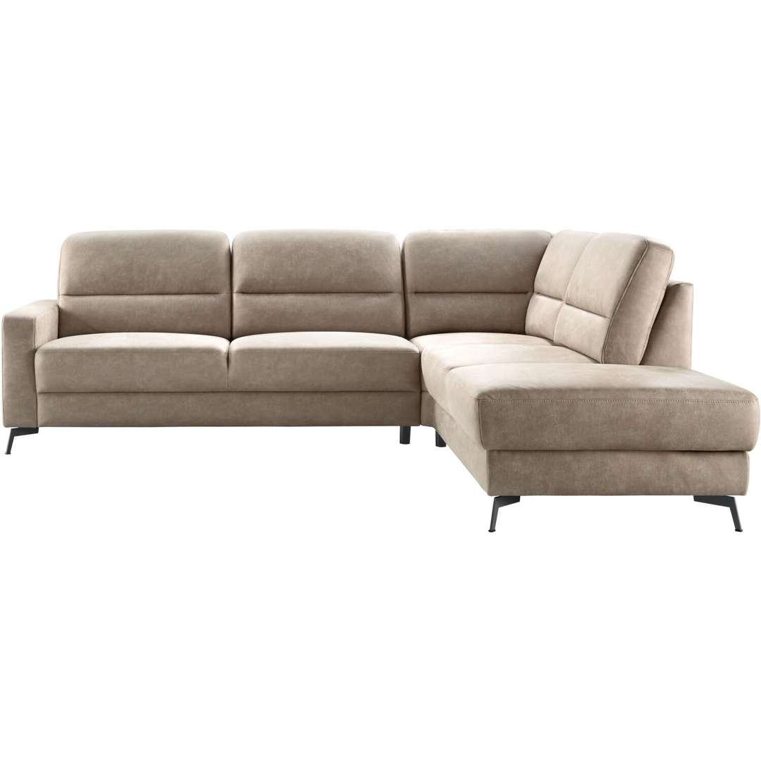 Hoekbank rechts Mirtho microleder taupe excellent comfort