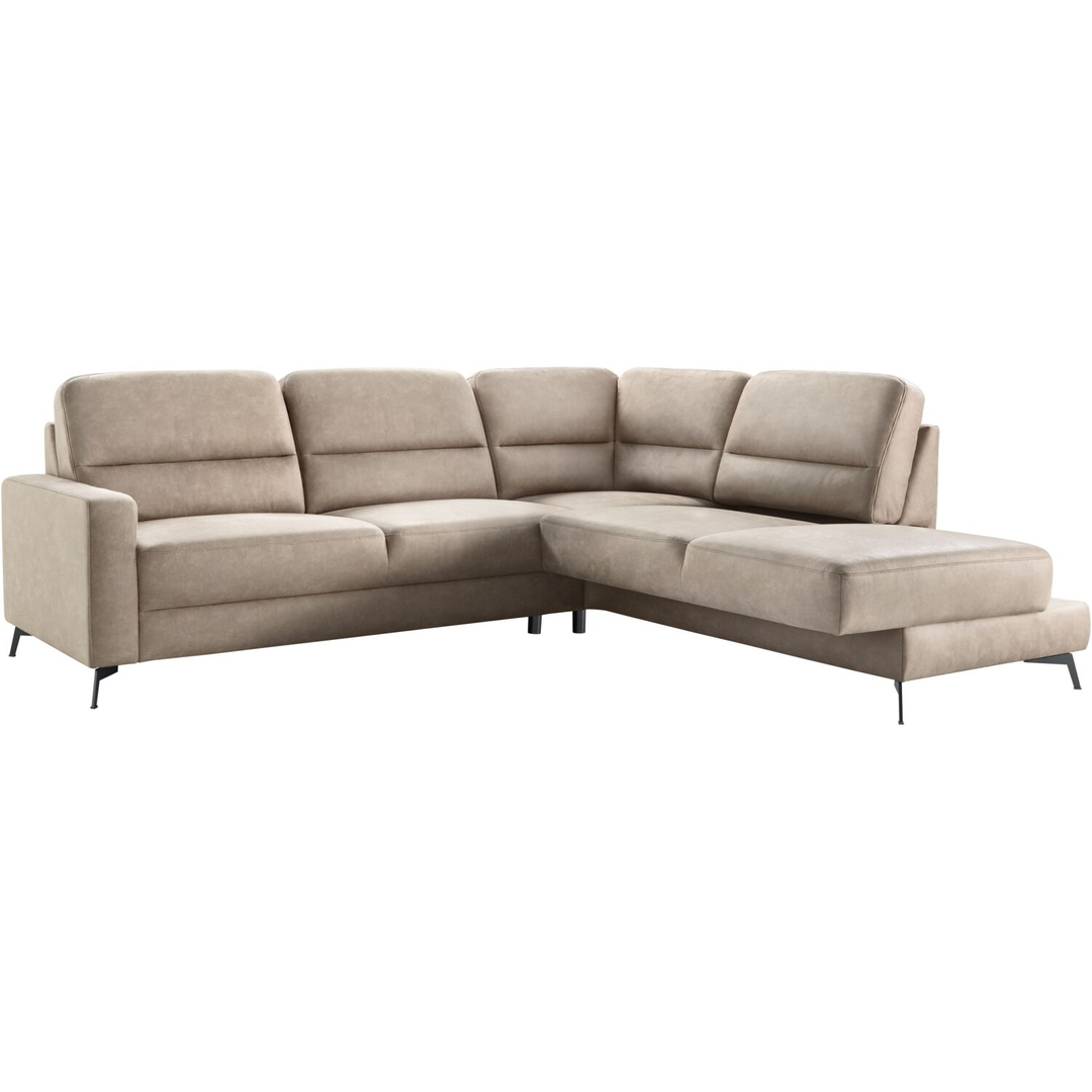 Hoekbank rechts Mirtho microleder taupe excellent comfort