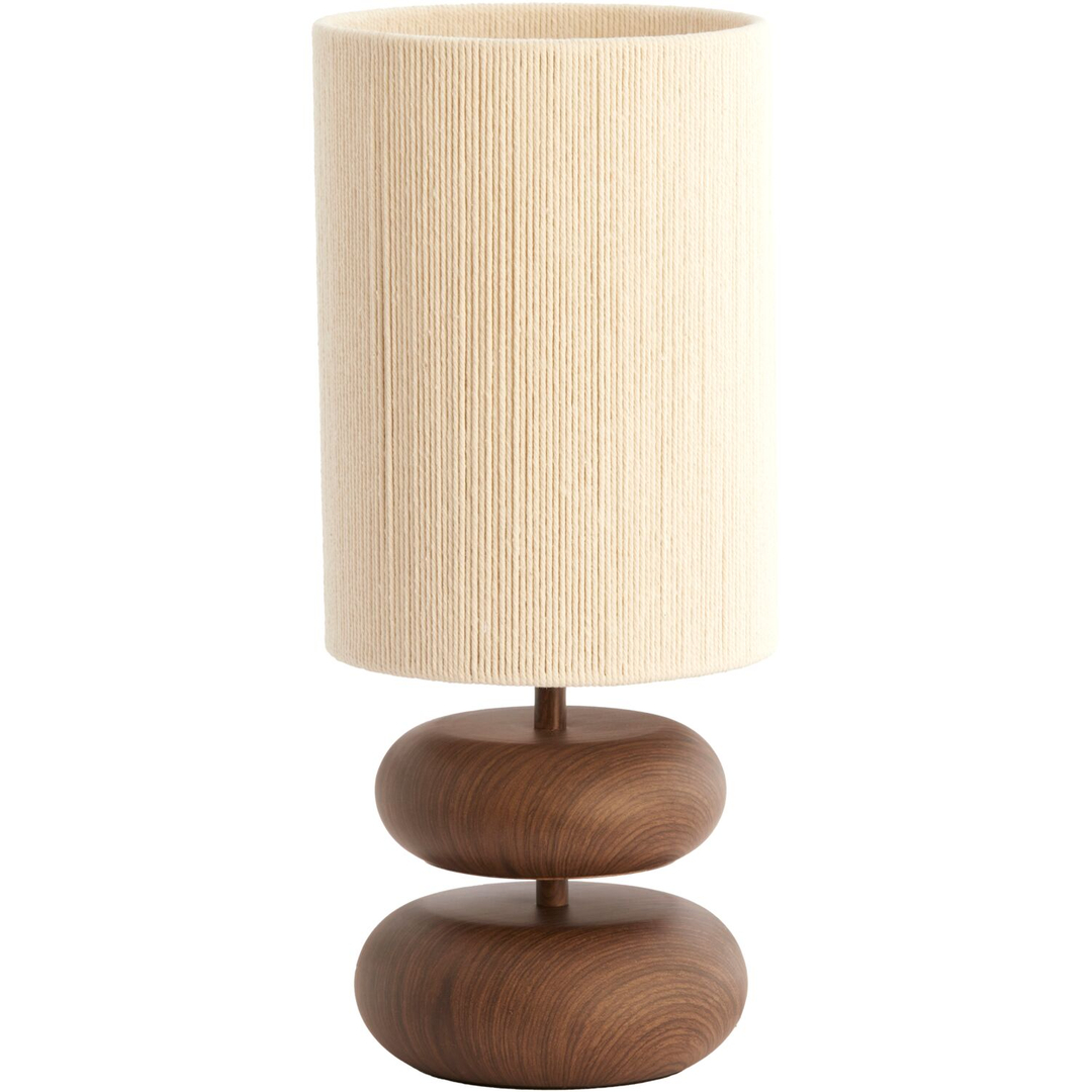 Tafellamp Luso bruin met beige kamp