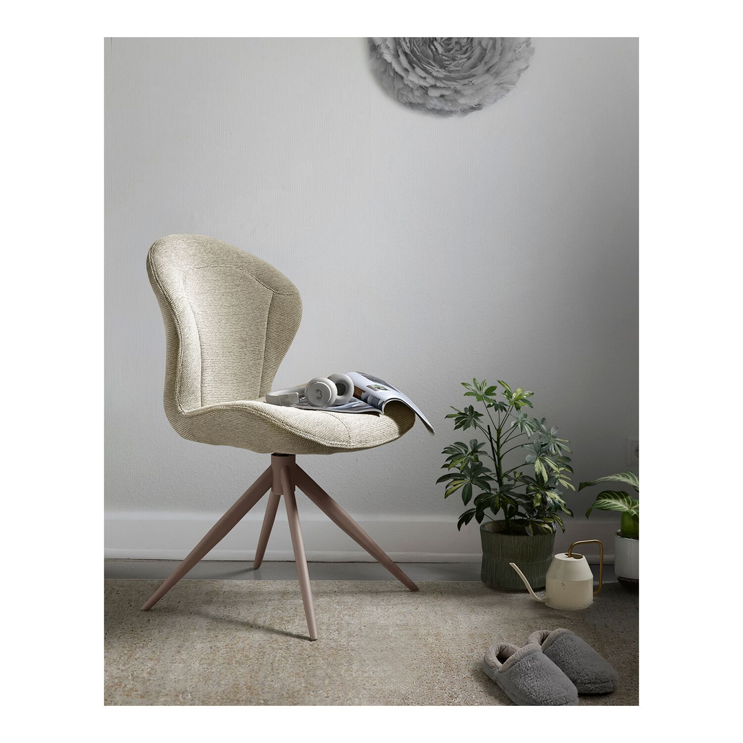 Eetkamerstoel Casilde draaibaar beige