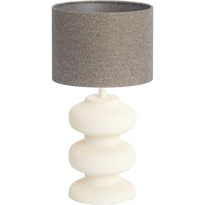 Tafellamp Boras small beige met grijze kap