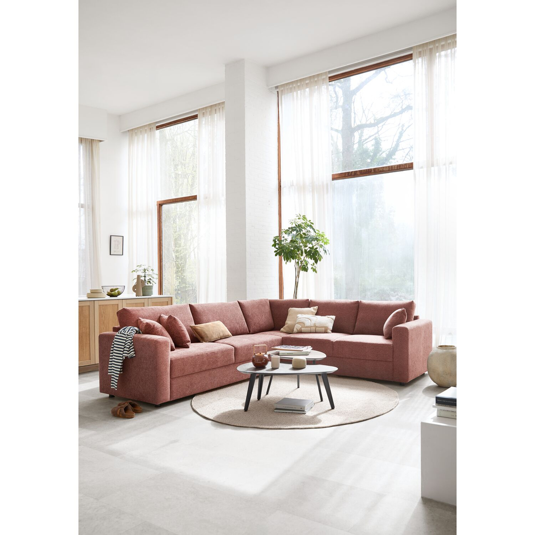 Hoekbank rechts Desana roestbruin basic comfort