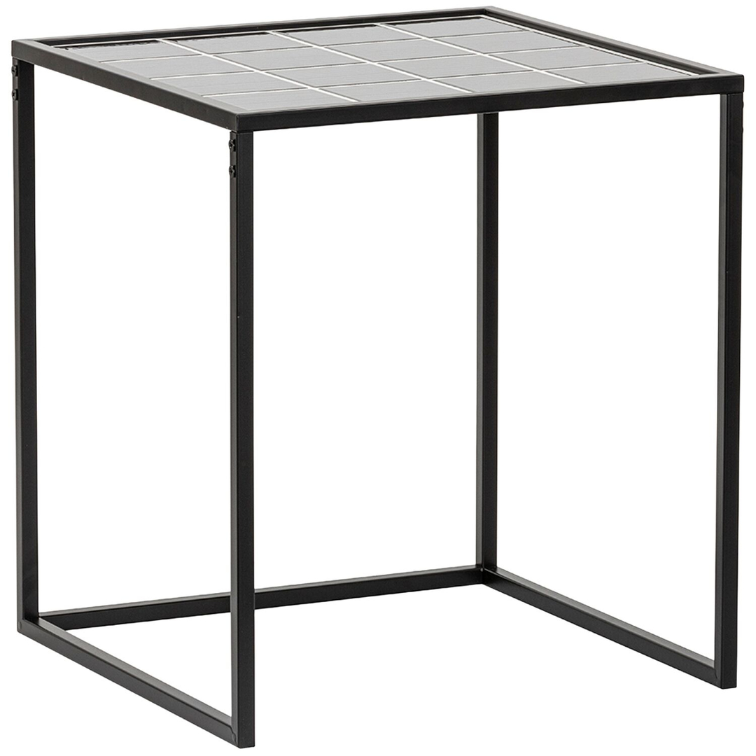 Bijzettafel Ciney 44 cm vierkant zwart