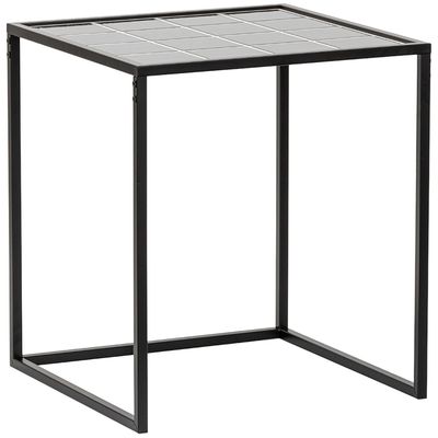 Bijzettafel Ciney 44 cm vierkant zwart