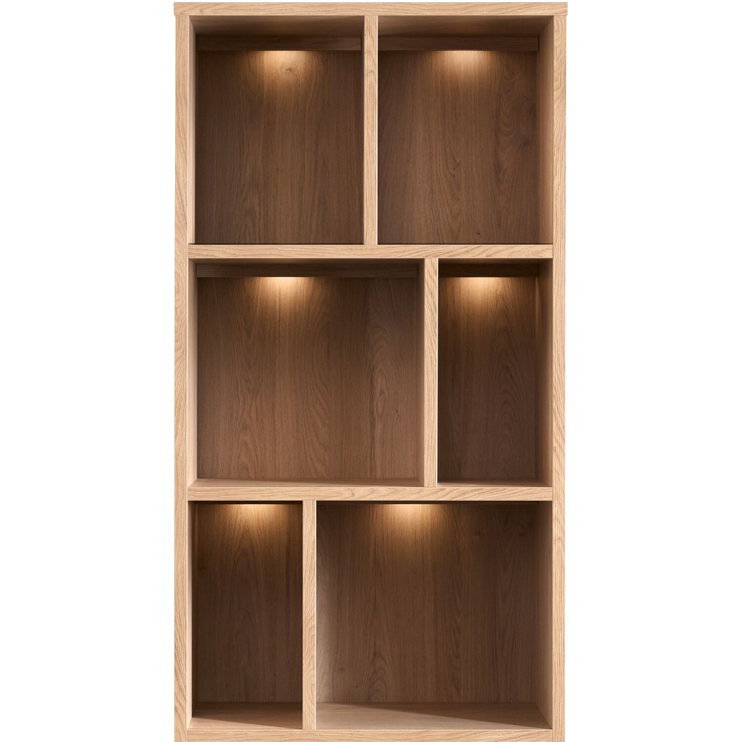 Verlichting Quebec boekenkast 201x64x45 cm