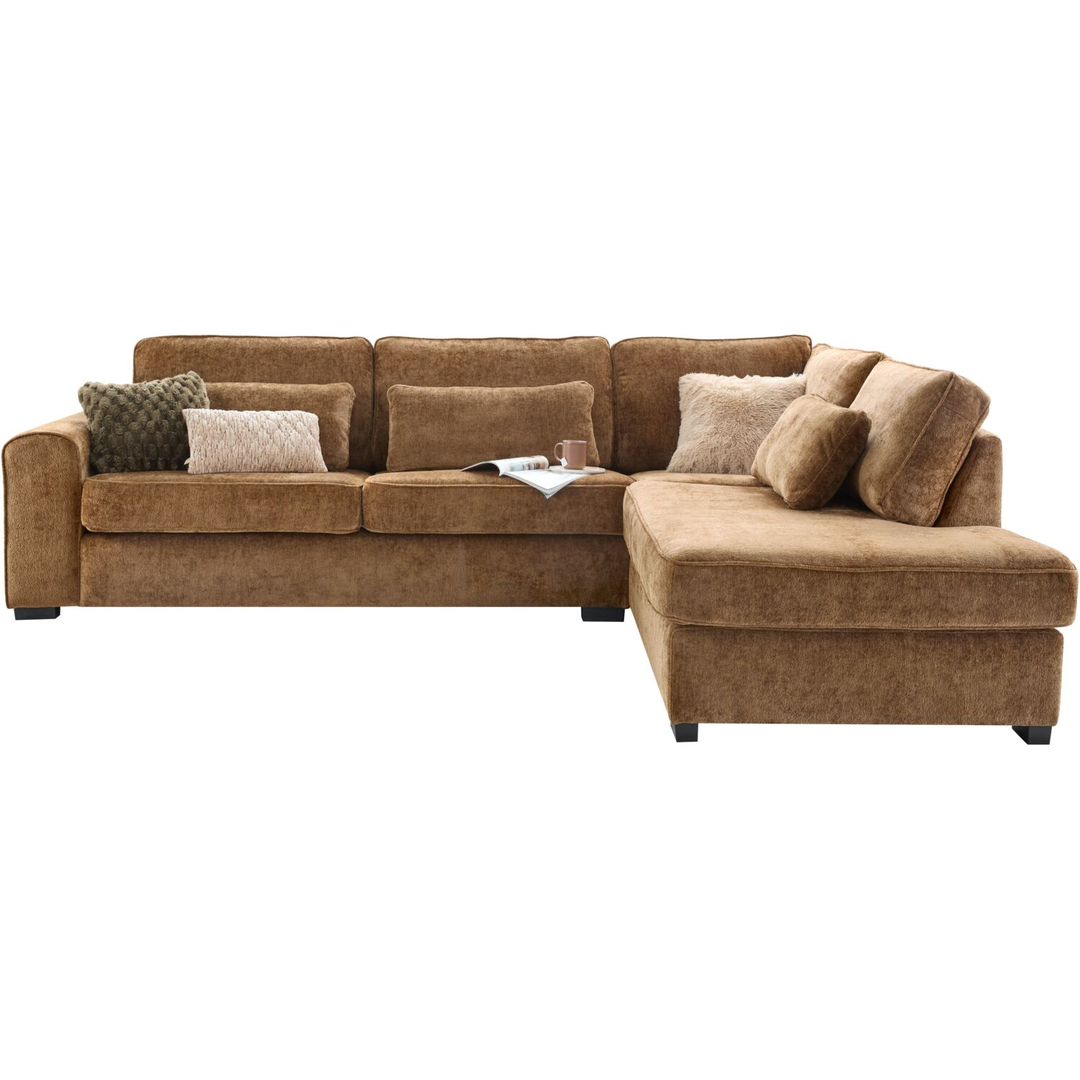 Hoekbank rechts Pomasi bruin excellent comfort