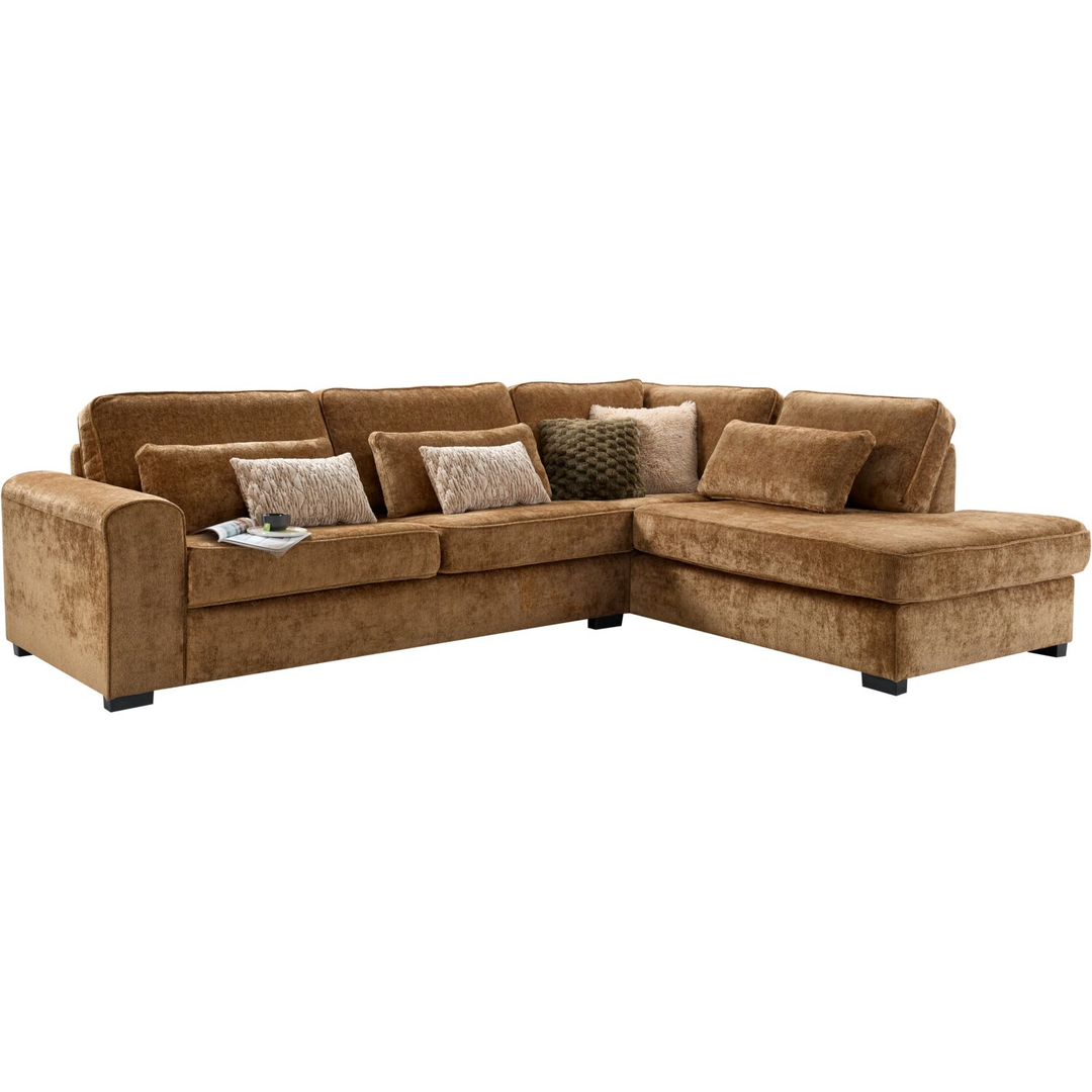 Hoekbank rechts Pomasi bruin excellent comfort