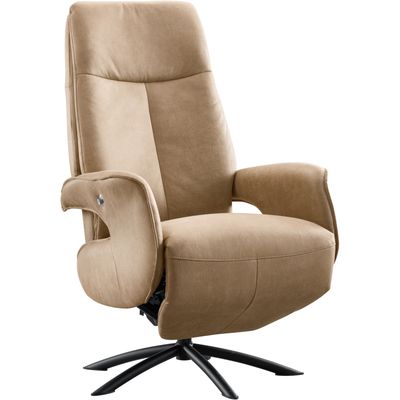 Relaxfauteuil Balfour large microleder lichtbruin